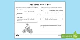 Past Tense Words Creep Worksheet Teacher Made Twinkl