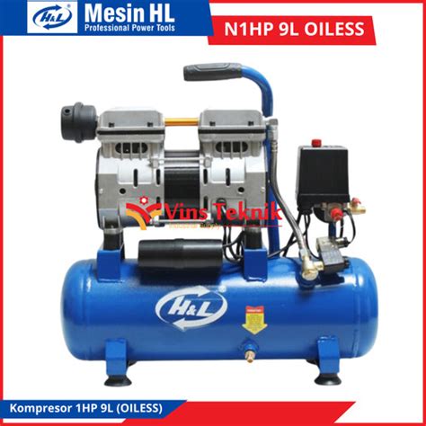 Jual Mesin Kompresor Angin Compressor 1HP H L HL N1HP 9L OILESS