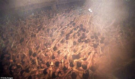 Thousands Of Near Naked Japanese Men Grapple To Find Lucky Sticks In