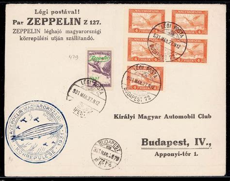 Hungary 1931 Airship Graf Zeppelin Hungary Flight Cover Catawiki