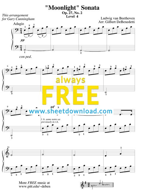 Free Printable Classical Sheet Music For Piano Free Printable