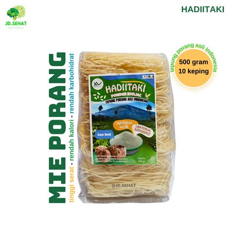 Jual Hadiitaki Mie Porang 500 Gram Rendah Karbo Rendah Gula Rendah