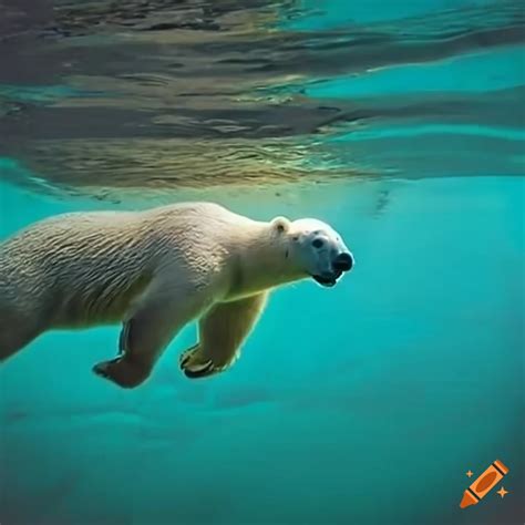 Polar Bear Swimming Underwater On Craiyon