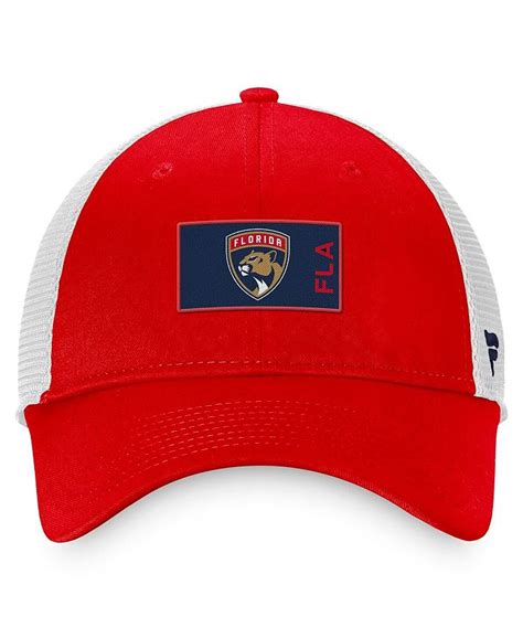 Fanatics Mens Branded Red White Florida Panthers Authentic Pro Rink