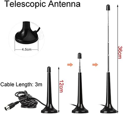 Antenne Radio Fm Dab Int Rieur T Lescopique Antenne Fm T Lescopique