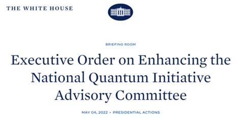 National Quantum Initiative Advisory Committee National Quantum