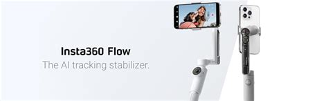 Insta360 Flow Standalone Gimbal White AI Powered Smartphone Stabilizer