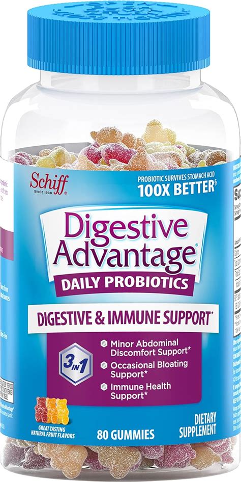 Digestive Advantage Probiotic Gummies For Digestive Health Daily Probiotics For