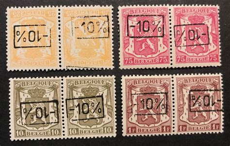 België 1945 Uitgifte Van Acker 10 Selectie zegels met Diverse