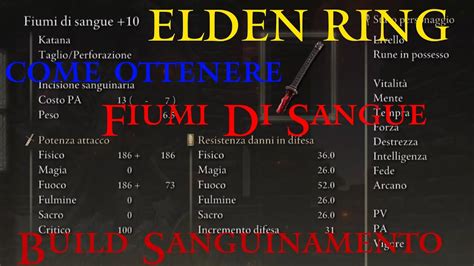 Elden Ring Ita Come Ottenere La Katana Fiumi Di Sangue Build