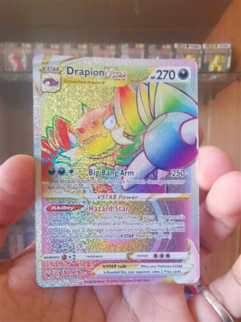 Pokemon Card Drapion Vstar Full Art Rainbow Rare Holo Lost