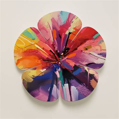 Red Barrel Studio® 5 Petal Flower Abstract Oil Wall Décor And Reviews