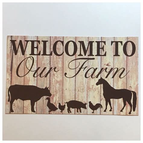 Welcome To Our Farm Sign Wall Plaque Country The Renmy Store Farm