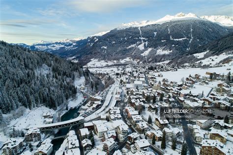 Klosters Serneus Luftbild Winter Luftbilderschweiz Ch