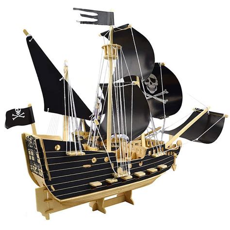 Papercraft Printable Cardboard Pirate Ship Template Treasure Chest