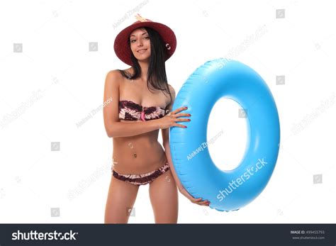 Sexy Female Bikini Holding Swimming Ring Stock Photo Shutterstock