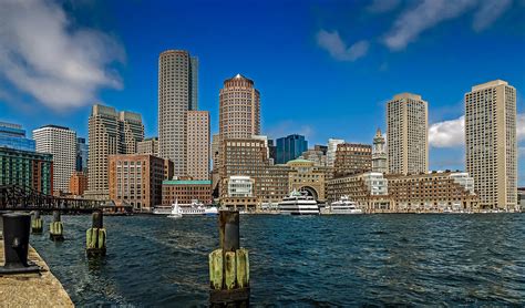 Boston Waterfront Skyline Photograph by Robert Mitchell - Fine Art America