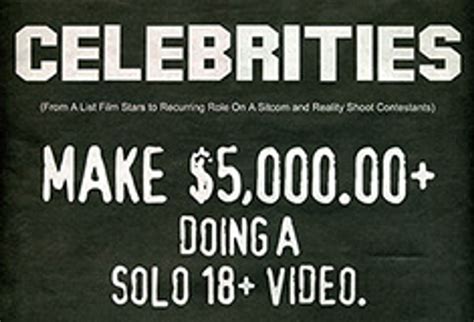 Celebs Solicited For Sex Tapes Avn