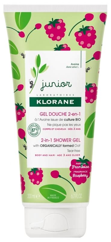 Gel Douche 2 En 1 Parfum Framboise Klorane Junior Klorane