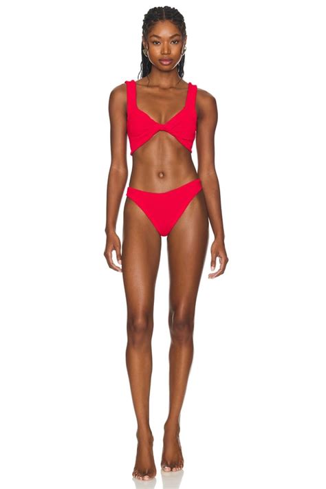 Hunza G Juno Bikini Set In Red REVOLVE
