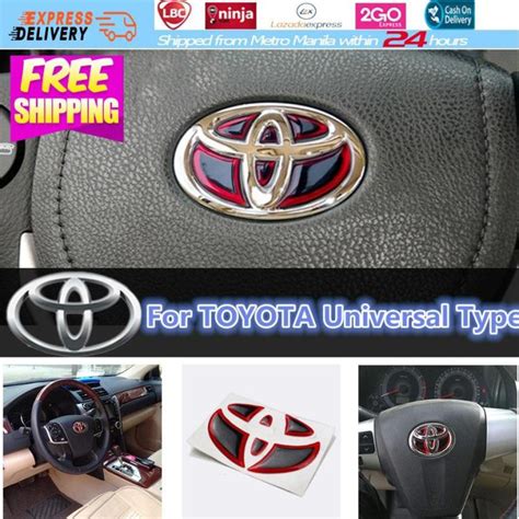 Car Styling Steering Wheel Emblem Badge Logo Sticker Decal For Toyota