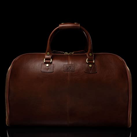 Grand Leather Garment Bag For Men Garment Duffle Suit Carrier Von Baer