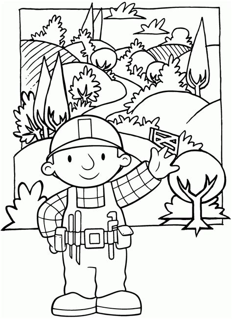 Bob The Builder Coloring Pages Lofty Definition