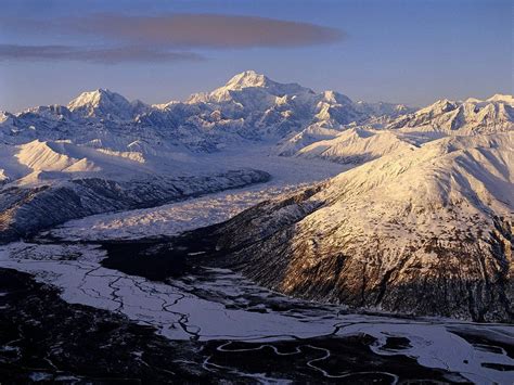 Macbook Bureaublad Achtergrond Alaska Bergen Sneeuw Gratis Top