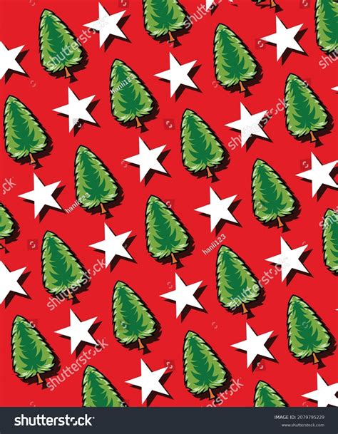 Pattern Christmas Tree Star Wallpaper Stock Vector (Royalty Free) 2079795229 | Shutterstock