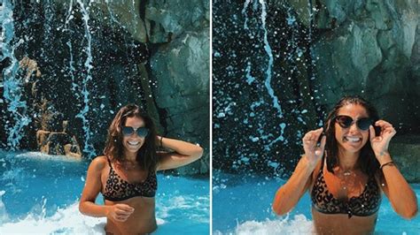 Sarah Lombardi Im Leoparden Bikini Unterm Wasserfall Im Kos Urlaub