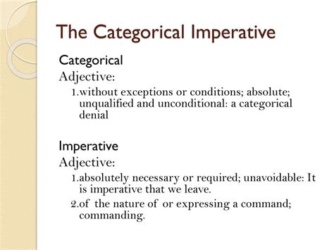 The Categorical Imperative Ppt Download