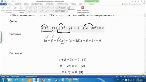 Espacios Vectoriales Y Subespacios De Polinomios Bases 102015 YouTube