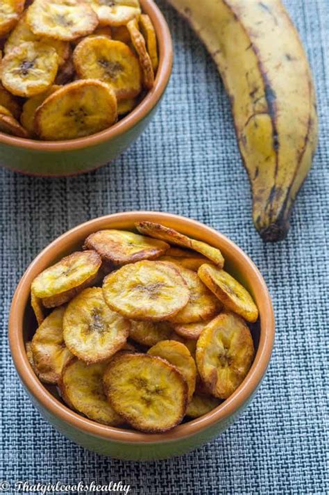 Sweet Baked Plantain Chips Gf Vegan Paleo Recipe Plantain Chips