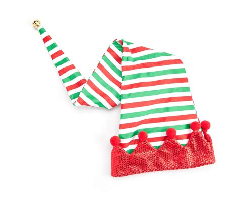 Winter Wonder Lane Red Green White Stripe Elf Hat With Bell Big Lots