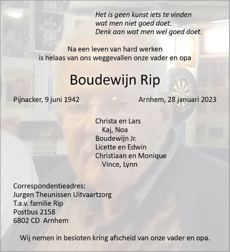 Boudewijn Rip Overleden Adverteren Pijnacker Nootdorp Telstar