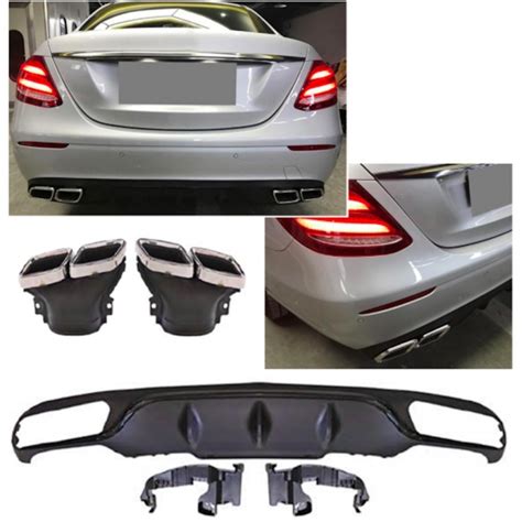 Diffuseur échappement Chrome Mercedes Classe E W213 Look E63 AMG 16 20