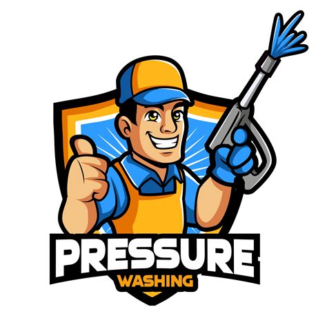 Washer Pressure Worker Mascot Character Vector Art At Vecteezy