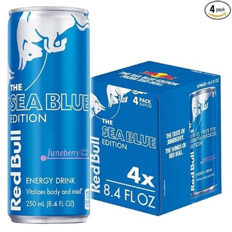 Red Bull Sea Blue Edition Energy Drink Juneberry With 80mg Caffeine