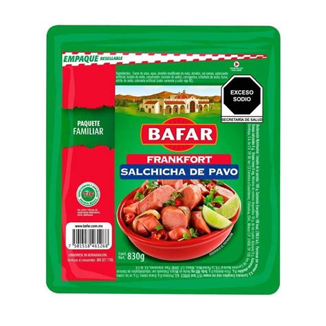 Salchicha De Pavo Bafar Frankfort 830 G Walmart