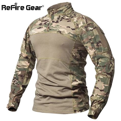 ReFire Getriebe Tactical Combat Shirt Männer Baumwolle Militär Uniform