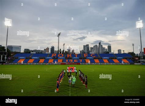 View of the PAT Stadium during the Thai Premier League 2021 match between Port FC and Muangthong ...