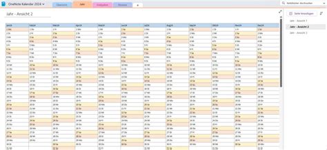 OneNote Kalender 2024 Standard Version NoteVorlagen De