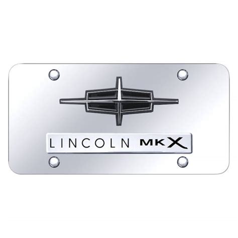 Autogold D Mkx Cc Chrome License Plate With D Chrome Mkx Logo And