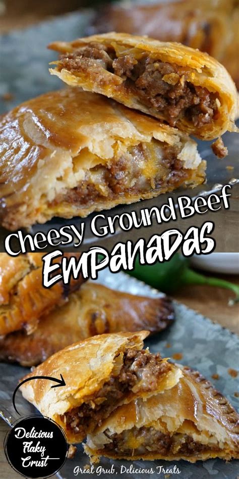 Cheesy Ground Beef Empanadas Easy Empanadas Recipe Recipes Beef Empanadas