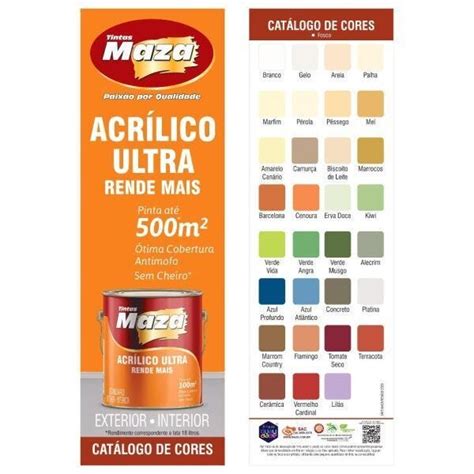 Tinta Para Parede Fosca Ultra Standard Maza 3 6 Litros Vermelho