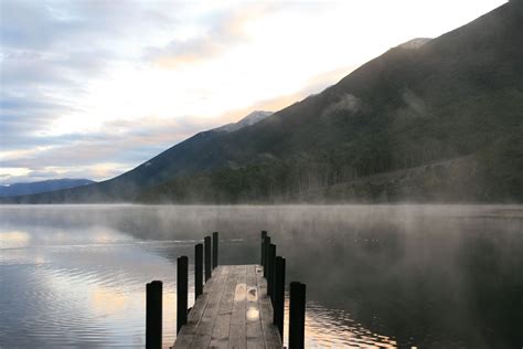 Pier Of One Of The Nelson Lakes In The Nelson Lakes National Park In