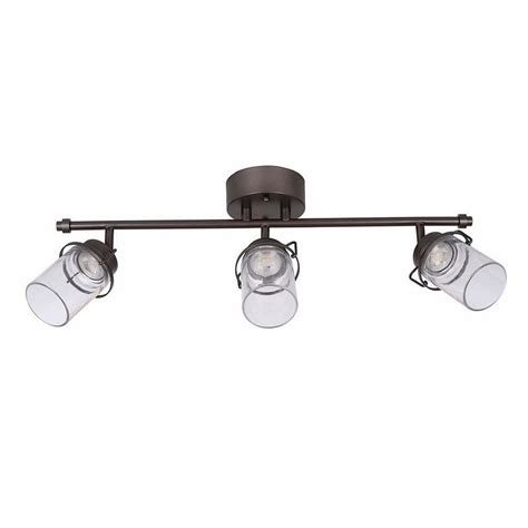 Allen Roth Valleymeade 3 Light 245 In Bronze Dimmable Led Track Bar