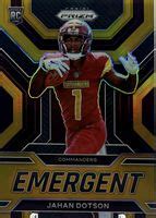 Jahan Dotson 2022 Prizm E 10 Emergent Gold 10 Price Guide Sports