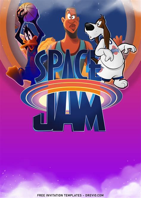 8 Awesome Space Jam Birthday Invitation Templates With The Tunes