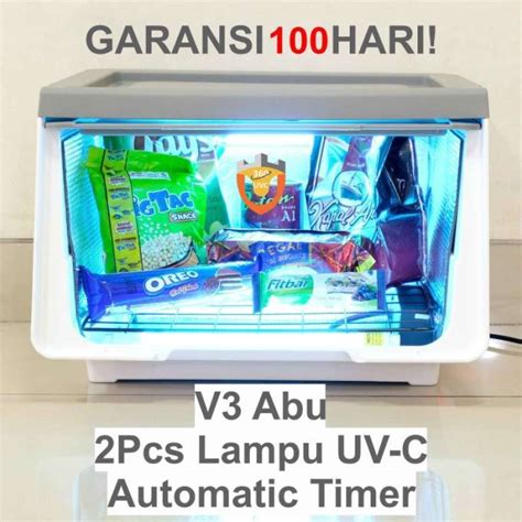 Promo Uv C Box Sterilisasi 2 Lampu Tuv Otomatis Kotak Sterilizer V3